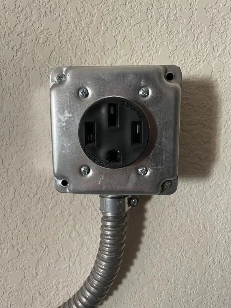 NEMA 14-50 outlet installed for Electrical Panel Upgrade in Wright